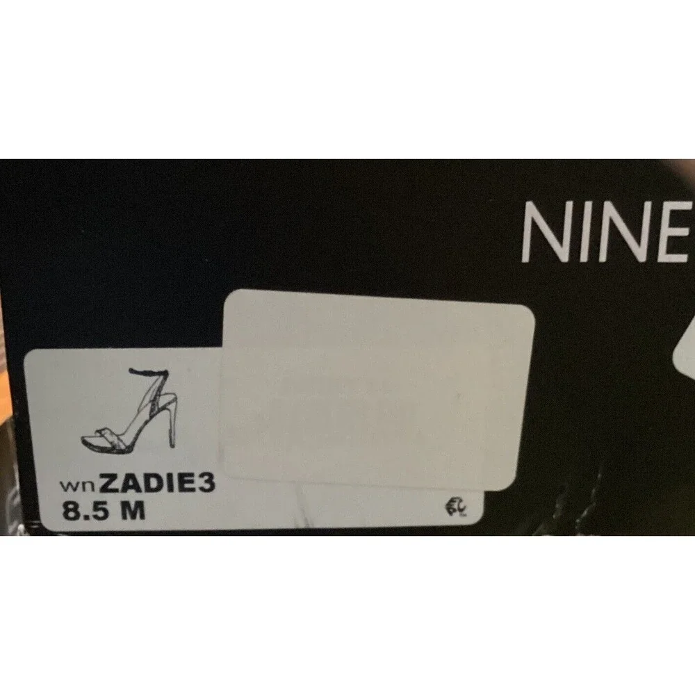 Nine West Off White Ankle Strap High Heeled Strappy Shoes Size 8.5